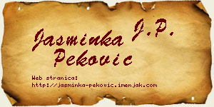 Jasminka Peković vizit kartica